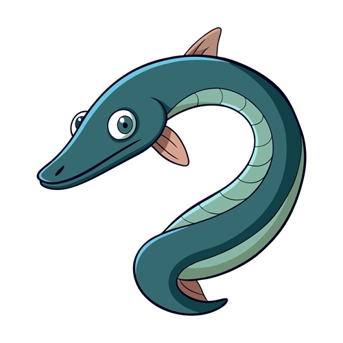 Under the Sea Theme Lamprey Transparent Sticker